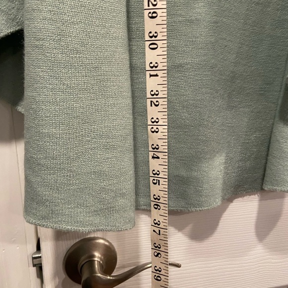 NWT Mia & Tess One Size Sage Green Shawl Collar Soft Knit Wrap Vest Duster - Picture 9 of 11